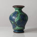 Jens Thirslund for Herman A. Kähler Keramik, Denmark, vase with blue and green matte glaze K2457