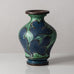 Jens Thirslund for Herman A. Kähler Keramik, Denmark, vase with blue and green matte glaze K2457