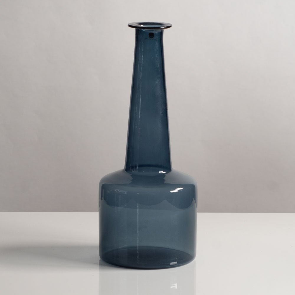 Timo Sarpaneva for Iittala, Finland blue "i-glass" decanter J1236