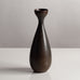 Carl Harry Stålhane for Rörstrand, Sweden, stoneware vase with dark brown matte glaze L3828