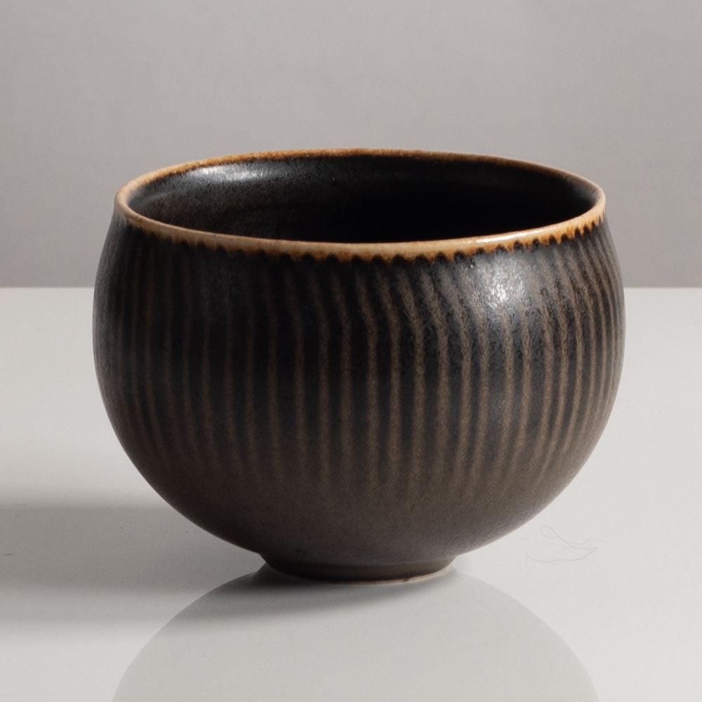 Eva Staehr Nielsen for Royal Copenhagen, Denmark, small bowl with line pattern L3625