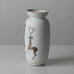 Stig Lindberg for Gustavsberg "Grazia" vase with matte white glaze and silver illustration of a woman and a stag K2095