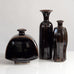 Group of  vases with tenmoku glaze by Horst Kerstan