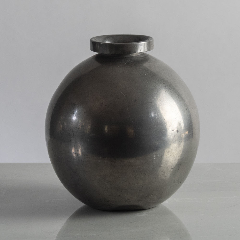 Svenskt Tenn, Sweden, pewter round vase K2145