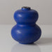 Arthur Carlsson Percy for Gefle, Sweden,  stoneware vase with blue glaze and silver applique K2445