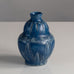 Eva Jancke Bjork for Bo Fajans, stoneware vase with matte blue glaze M4051