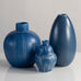 Bo Fajans, stoneware vase with matte blue glaze L3959