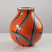 Friedrich Goldscheider Keramik, Austria, earthenware vase with orange glaze K2677