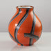 Friedrich Goldscheider Keramik, Austria, earthenware vase with orange glaze K2677