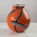 Friedrich Goldscheider Keramik, Austria, earthenware vase with orange glaze K2677