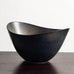 Gunnar Nylund for Rörstrand, Sweden, large ovoid bowl with black and brown glaze J1651