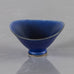 Berndt Friberg for Gustavsberg, Sweden, unique miniature bowl with cobalt blue haresfur glaze J1261