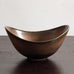 Gunnar Nylund for Rörstrand, ceramic elliptical bowl with brown glaze N3931