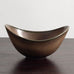 Gunnar Nylund for Rörstrand, ceramic elliptical bowl with brown glaze N3931