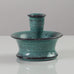 Svend Hammershøi for Kähler Keramik, Denmark, earthenware candleholder with green and black glaze N8693