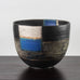 Sam Hall, UK, large stoneware bowl with patchwork glaze decoration K2187