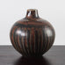 Carl Harry Stålhane for Rörstrand, Sweden, unique stoneware vase with brown patterned glaze J1479