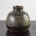 Carl Harry Stalhane, for Rörstrand, vase with incised pattern and brown glaze K2071