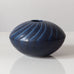 Wilhelm Kage for Gustavsberg, Sweden, Stoneware "Verkstad" vase  with blue haresfur glaze K2114