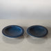 Saxbo, Denmark, pair of small dishes with blue matte glaze K2123 and K2120