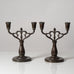 Just Andersen, Denmark, pair of Disko metal candelabras K2680