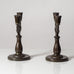 Just Andersen, Denmark, pair of Disko metal candelabras K2680