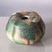 Otto Meier, Germany, unique ceramic vase with green and off-white matte glaze D6185