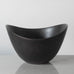 Gunnar Nylund for Rörstrand, Sweden, large ovoid bowl with black haresfur glaze J1012