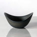 Gunnar Nylund for Rorstrand, Sweden, small ovoid bowl with black haresfur glaze H1009