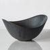 Gunnar Nylund for Rörstrand, Sweden, small ovoid bowl with black haresfur glaze K2069