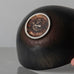 Gunnar Nylund for Rörstrand, Sweden, small ovoid bowl with black haresfur glaze K2069