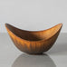 Gunnar Nylund for Rorstrand, Sweden, small ovoid bowl with brown haresfur glaze K2130