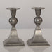 Just Andersen, Denmark, pair of pewter metal candleholders K2692