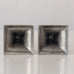 Just Andersen, Denmark, pair of pewter metal candleholders K2692