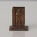 GAB, Sweden, square bronze letter holder with figures in relief L3545