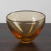 Gunnel Nyman for Nuutäjarvi-Nottsjö, Finland, amber glass bowl with control bubbles H1546