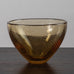 Gunnel Nyman for Nuutäjarvi-Nottsjö, Finland, amber glass bowl with control bubbles H1546