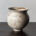 Svend Hammershøi for Herman A. Kähler Keramik, earthenware vase with black and white crackle glaze J1641