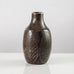 Carl Harry Stålhane for Rörstrand, Sweden, stoneware vase with leaf motif and brown glaze K2057