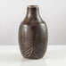 Carl Harry Stålhane for Rörstrand, Sweden, stoneware vase with leaf motif and brown glaze K2057