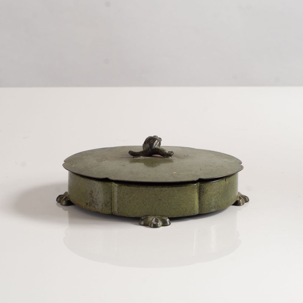 Swedish bronze trinket box J1488
