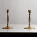 OH Lagerstedt, Sweden, pair of brass and wood candelabras L3781
