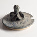 Stoneware lid with blue and grey matte glaze by Arne Bang J1090