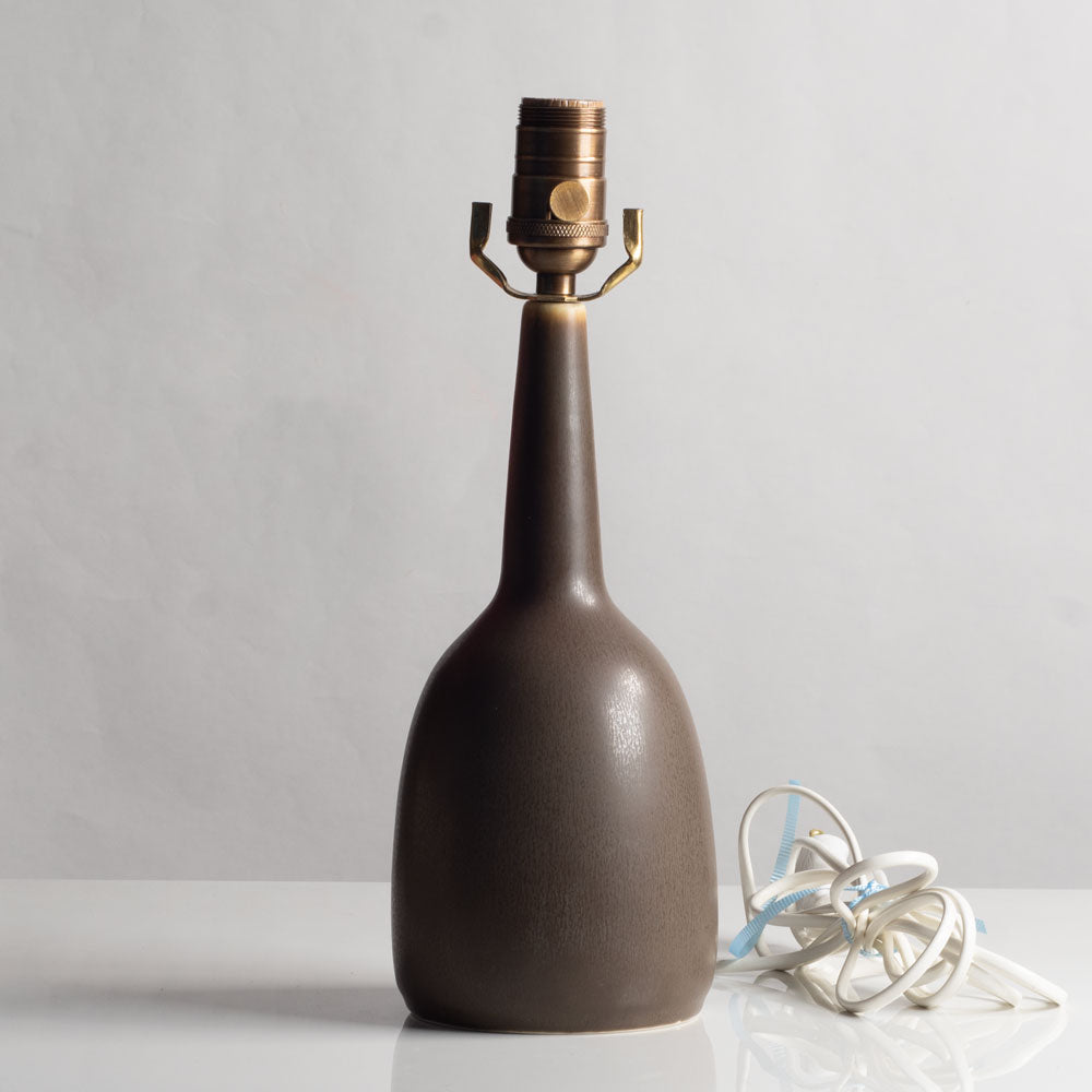 Palshus, Denmark, stoneware lamp base with brown haresfur glaze L3225