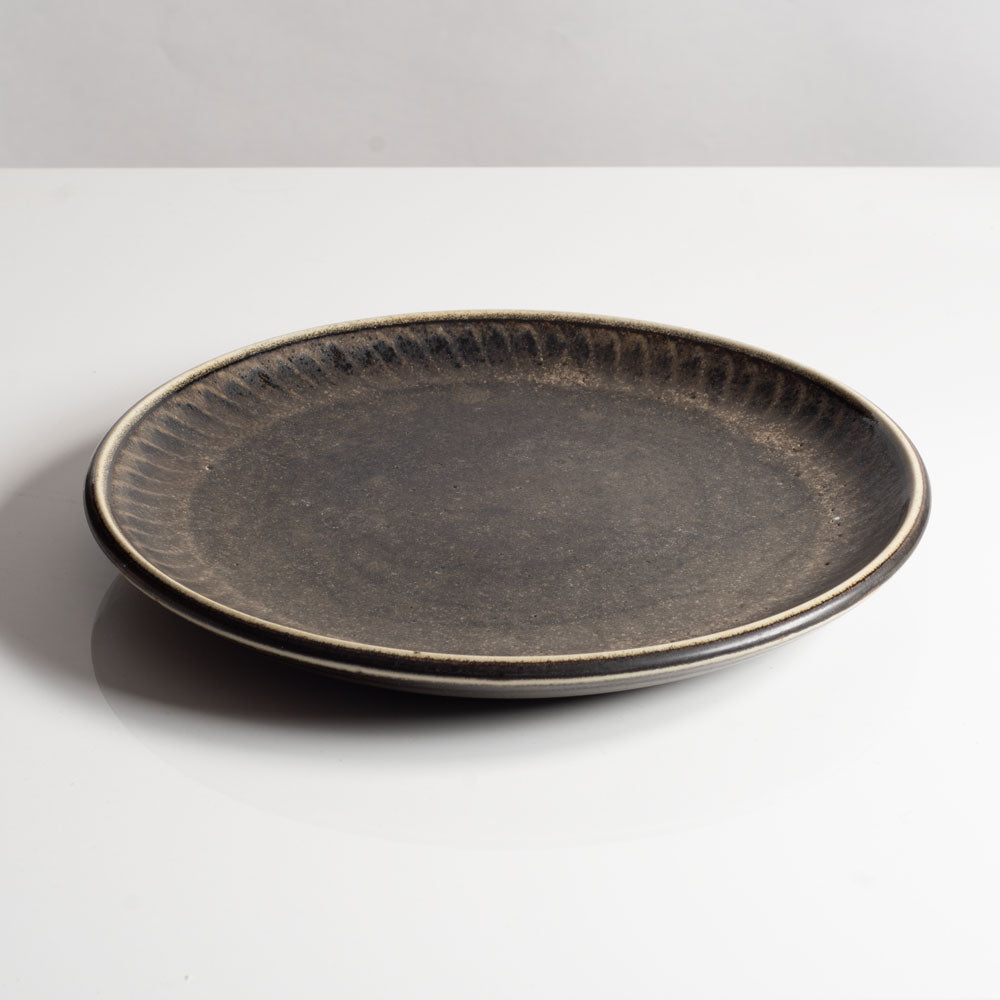 Dish with matte Brown glaze by Carl Harry Stålhane for Rorstrand C3938