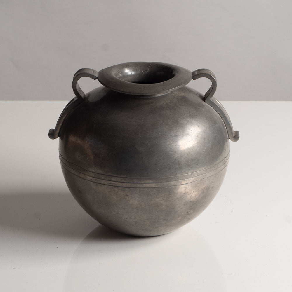 GAB Tenn, Sweden, round pewter vase L3675