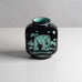Ilse Claesson, Sweden, Light turquois and black vase with elephant for Rorstrand L3063