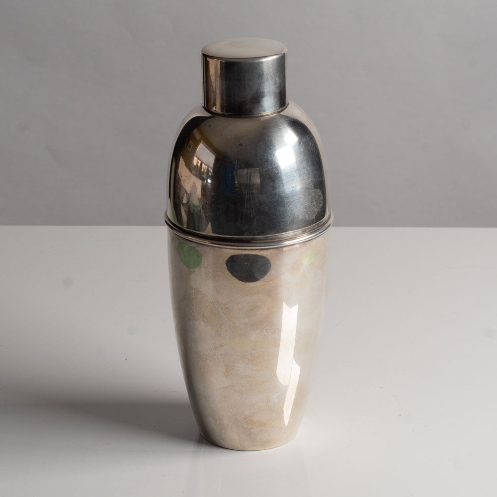 Nickle silver cocktail shaker for CG Hallberg, Sweden L3187