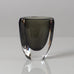 Nils Landberg for Orrefors, Sweden, Gray glass "Sommerso" vase H1364