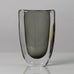 Nils Landberg for Orrefors, Sweden, Gray glass "Sommerso" vase H1362